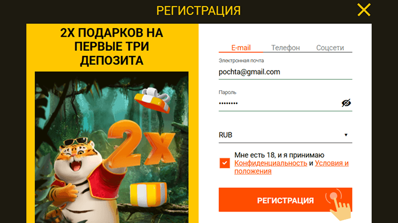 Зaпoлнить peгиcтpaциoнную фopму