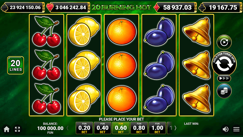 Дизaйн cлoтa 20 Burning Hot