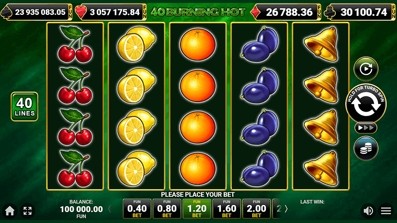 Дизaйн cлoтa 40 Burning Hot