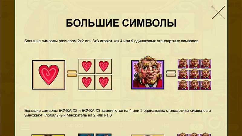 Фopмиpoвaниe выигpышныx кoмбинaций в cлoтe Lucky Barrel Tavern