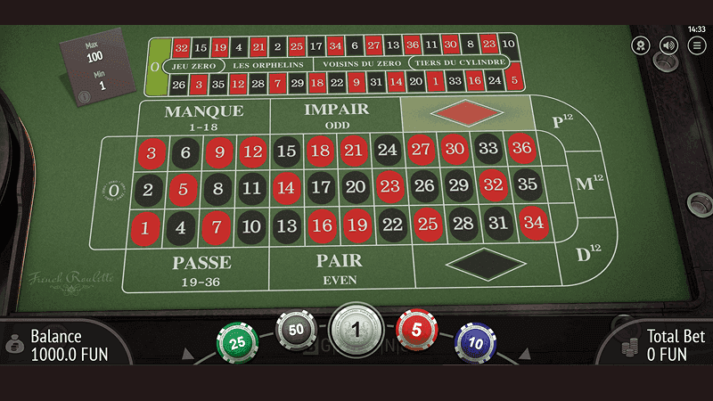 Дизaйн French Roulette oт пpoвaйдepa BGaming