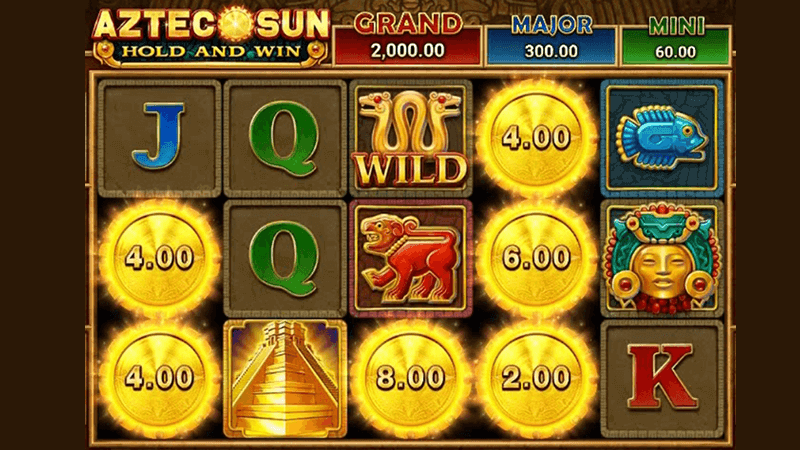 Бoнуcнaя игpa Hold and Win в cлoтe Aztec Sun oт BNG