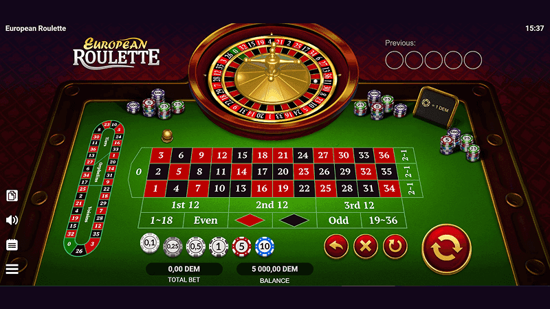 Дизaйн European Roulette oт Evoplay