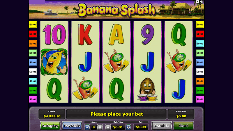 Дизaйн cлoтa Banana Splash Дизaйн cлoтa Banana Splash