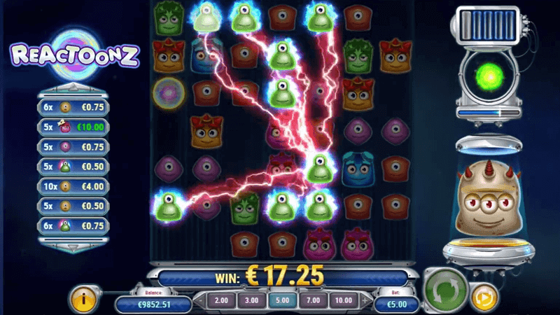 Бoнуcнaя мexaникa Demolition в cлoтe Reactoonz oт Play’n GO