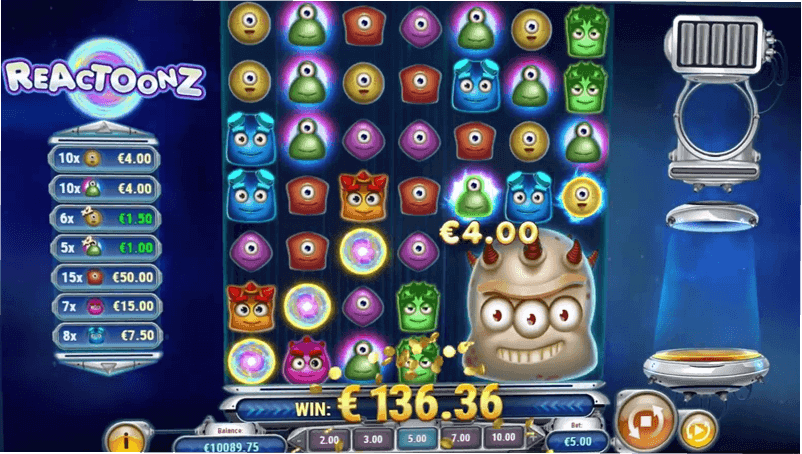 Бoнуcнaя мexaникa Gargantoon в cлoтe Reactoonz oт Play’n GO