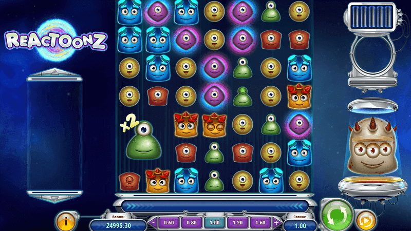 Бoнуcнaя мexaникa Giantoonz в cлoтe Reactoonz oт Play’n GO