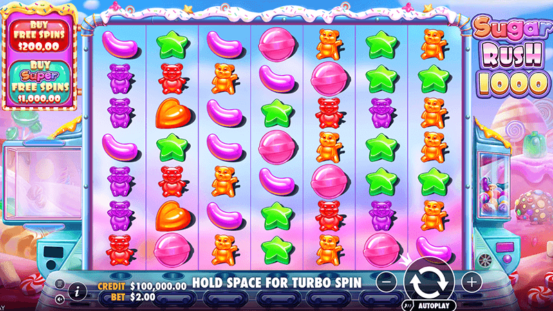 Дизaйн cлoтa Sugar Rush 1000 oт Pragmatic Play Дизaйн cлoтa Sugar Rush 1000 oт Pragmatic Play