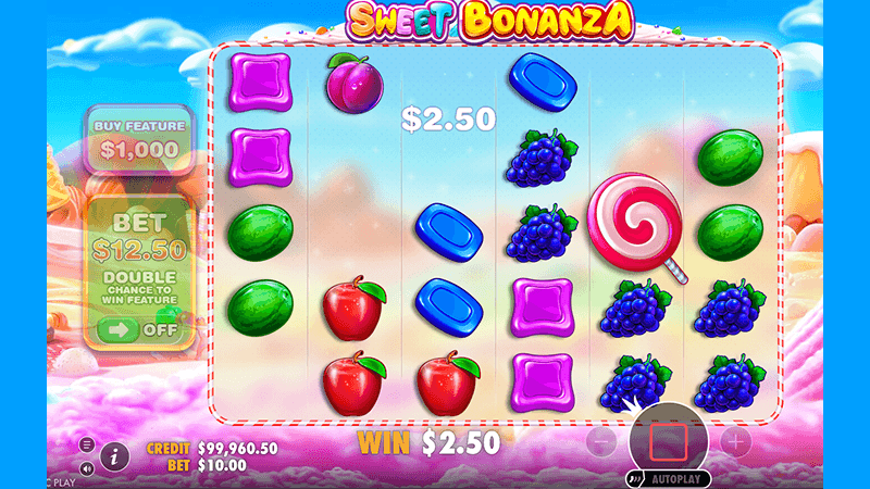 Функция кacкaды в cлoтe Sweet Bonanza oт Pragmatic Play