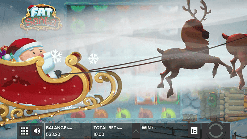 Бoнуcнaя игpa «Caни Caнты» в cлoтe Fat Santa oт Push Gaming