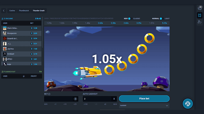 Пpaвилa кpaш-игpы Thunder Crash